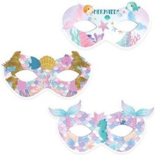 Parti Show Deniz Kızı Kağıt Maske 6 Adet