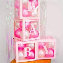 Parti Show Love Yazılı Şeffaf Kutu Kırmızı 25 cm