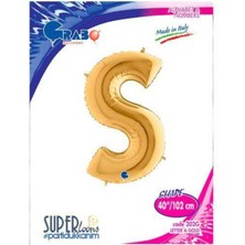 Parti Show S - Harf Folyo Balon Gold (100 Cm)