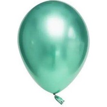 Parti Show 5 Inch Mini Yeşil Krom Balon 10 Adet