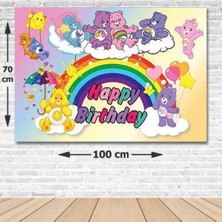 Parti Show Renkli Ayıcık Doğum Günü Afişi Fotosuz 70*100 cm