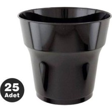 Parti Show Siyah Plastik Lüks Bardak (25 Adet)