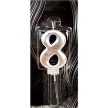 Parti Show 8 Rakam Mum Gümüş