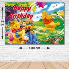 Parti Show Winnie The Pooh Doğum Günü Afişi Fotosuz 70*100 cm