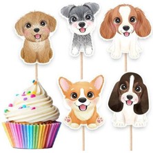 Parti Show Sevimli Köpekler Little Dog Şekilli Kürdan 10 Adet