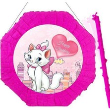 Parti Show Pembe Kedi Pinyata 42 cm + Sopası