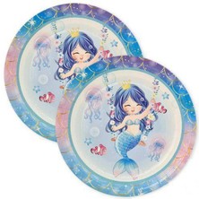 Parti Show Deniz Kızı Little Tabak 8 Adet