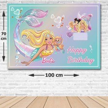 Parti Show Barbie Deniz Kızı Doğum Günü Afişi Fotosuz 70*100 cm