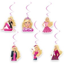 Parti Show Doğum Günü Asma Sarkıt Tavan Süsü 6 Lı Barbie