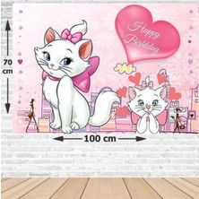 Parti Show Pembe Kedi Doğum Günü Afişi 70*100 cm