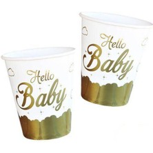 Parti Show Hello Baby Bardak Gold 6 Adet