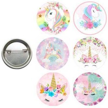 Parti Show Unicorn Parti Rozeti (6 Adet)
