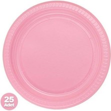 Parti Show Pembe Plastik Tabak Lüks (25 Adet)