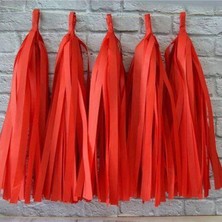 Parti Show Kırmızı Püskül Süs 5'li