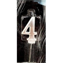 Parti Show 4 Rakam Mum Gümüş