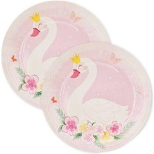 Parti Show Kuğu Temalı Tabak 8 Adet