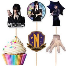 Parti Show Wednesday Addams Şekilli Kürdan 10 Adet