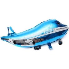 Parti Show Uçak Folyo Balon Mavi 80X38 cm