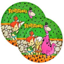 Parti Show Taş Devri Çakıltaş/bambam Tabak 8 Adet