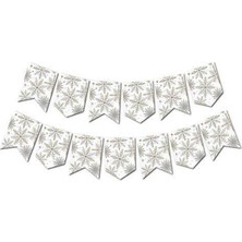 Parti Show Yaldızlı Kar Tanesi Zigzag Banner 190 cm