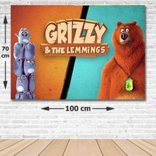 Parti Show Grizzy The Lemmings Doğum Günü Parti Afişi 70X100 cm