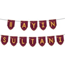 Parti Show 11 Ayın Sultanı Yazısı Bordo Gold 160 cm