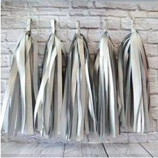 Parti Show Gümüş Püskül Süs 5'li