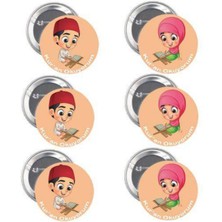 Parti Show Kur'an Okuyorum Rozeti Erkek/kız 6 Adet