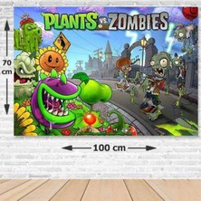Parti Show Plants Vs Zombies Doğum Günü Parti Afişi 70X100 cm