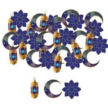 Parti Show Ramazan Ay Yıldız Kandil Masa Konfetisi Mavi 30 Adet