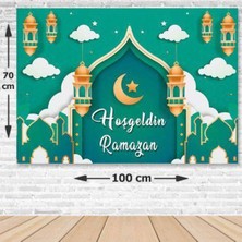 Parti Show Hoş Geldin Ramazan Afiş Yeşil 70*100 cm