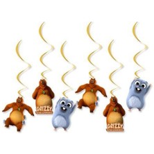 Parti Show Grizzy ve Lemmingler Asma Süs 6 Adet