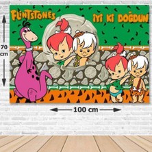 Parti Show Taş Devri Çakıltaş/bambam Doğum Günü Parti Afişi 70X100 cm