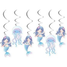 Parti Show Deniz Kızı Little Tavan Süs 6 Adet