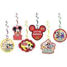 Parti Show Mickey Mouse Asmalı Tavan Süsü (6 Adet)
