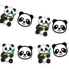 Parti Show Panda Temalı Dekoratif Banner 140X17 cm