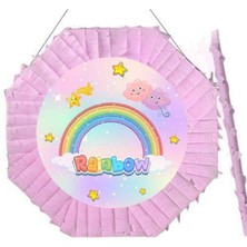 Parti Show Gökkuşağı Temalı Pinyata 42 cm + Sopası