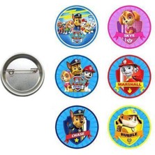 Parti Show Paw Patrol Hediyelik Parti Rozeti (6 Adet)