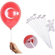 Parti Show Ay Yıldızlı Balon ve Balon Çubuğu (20 Adet)