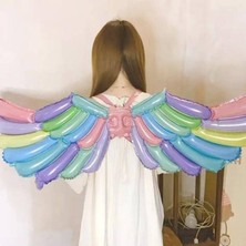 Parti Show Makaron Renkli Kelebek Kanadı Folyo Balon 103*50 cm