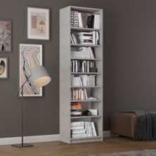 Asra Trend Lüks 8 Raflı Ayarlanabilir Ev Ofis Kitaplık %100 MDF Modern Kitaplık K07