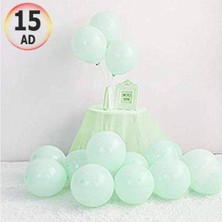 Parti Show Makaron Balon Mint Yeşili 15 Adet
