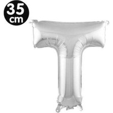 Parti Show T - Harf Folyo Balon Gümüş (35 Cm)