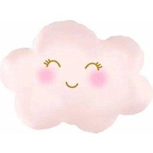 Parti Show Pembe Mutlu Bulut Folyo Balon 72X56 cm