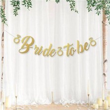 Parti Show Bride To Be Gold Kaligrafi Banner 170 cm