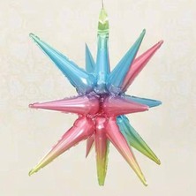 Parti Show Makaron Renkli Kutup Yıldızı Folyo Balon 55 cm