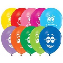 Parti Show Gülenyüz Karışık Renk Balon (10 Adet)