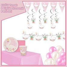 Parti Show Kuğu Temalı 8 Kişilik Ekonomik Parti Seti