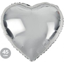Parti Show Gümüş Kalpli Folyo Balon (45 Cm)