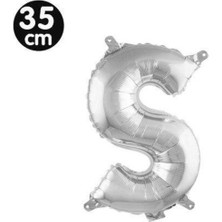Parti Show S - Harf Folyo Balon Gümüş (35 Cm)